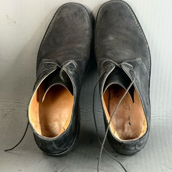 Salvatore Ferragamo black suede chukka boot shoes men’s size 12 main image 8